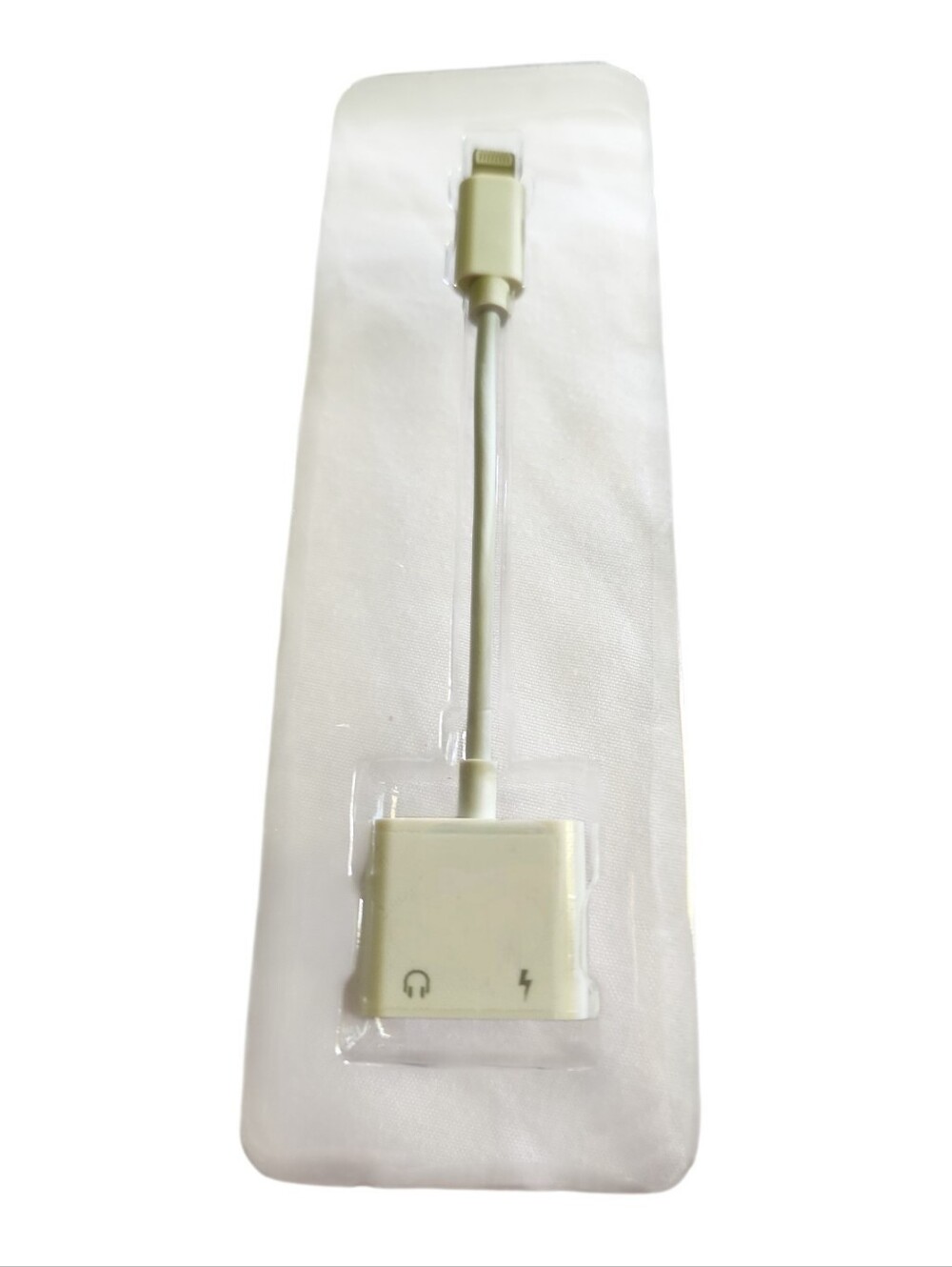 2 IN 1 Headphone Adapter Jack Lightning to 3.5mm AUX Cord Splitter for iPhone